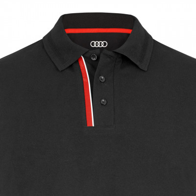 Сорочка поло Audi Sport, чоловіча, чорна, 3132102022M