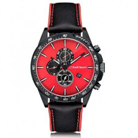 Оригінальний наручний чоловічий годинник Audi Sport Chronograph, червоний / чорний, 3101900400