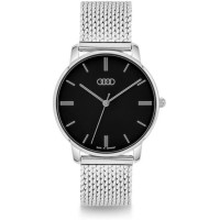 Оригінальний наручний жіночий годинник Audi Sport Watch Chronograph, Срібло / Black, 3102000300