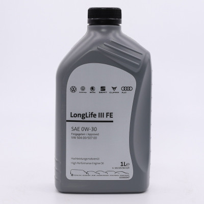 Оригінальне моторне масло VAG Longlife3 SAE 0W30, 1л, GS55545M2 (504.00 /507.00)