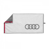 Оригінальний рушник Audi Sport Towel, 80x150 см, білий / сірий, 3131803000